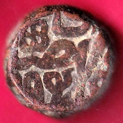 Mughals Akbar Ah 999 Ajmer One Dam Scarce Copper Coin #y19 • $6