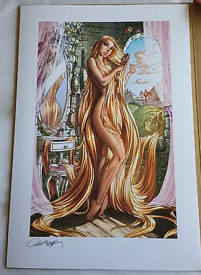 J. SCOTT CAMPBELL ~ RAPUNZEL SDCC 2023 ART PRINT SIGNED 13x19 • $79.99