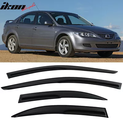 Fits 03-08 Mazda 6 Sedan Mugen Style Acrylic Window Visors Sun Deflector 4Pc Set • $32.99