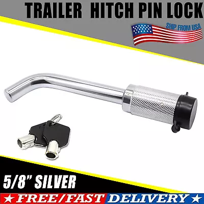 Universal 5/8  Bent Hitch Pin Lock 2 Keys Cover Truck Tow Trailer Receiver Hitch • $15.69