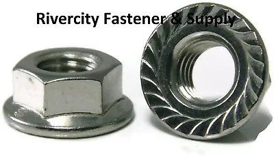 (25) 5/16-18 Stainless Serrated Flange Lock Nuts / Spin / Whiz Nut 5/16x18 • $12.88