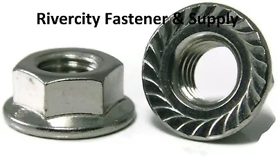 (250) 5/16-18 Stainless Serrated Flange Lock Nuts / Spin / Whiz Nut 5/16x18 • $34.88