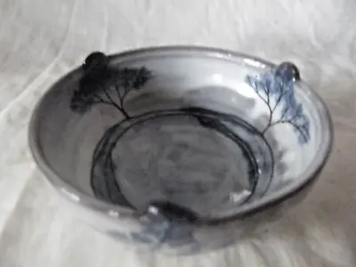 Small Unusual & Very Pretty Studio Pottery Bowl With Trees Decoration • £75