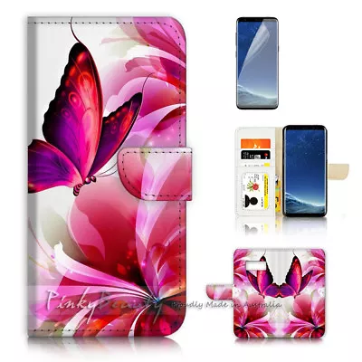 ( For Samsung S8 Plus / S8+ ) Case Cover P21681 Butterfly And Flower • $12.99