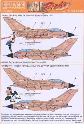 Kits World Decals 1/144 PANAVIA TORNADO GR4 Operation Desert Storm Part 1 • $9.99