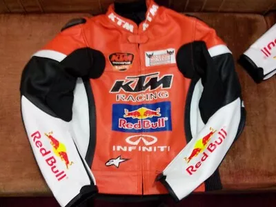 KTM Motorcycle Racing Leather Jacket Motorbike Riding Jacket With Customization • $170