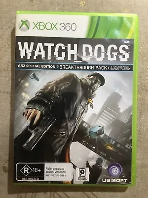 Xbox 360 - Watch Dogs Watchdogs - With Manual - Great Condition - FREE POST • $5.49