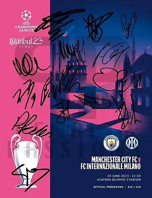 MANCHESTER CITY (9999) Signed Printed Programme Print Champions League Final • £7.99