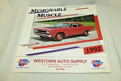 1992 Memorable Muscle Cars Calendar 1968 Road Runner 69 Charger 74 Cuda  • $4.50