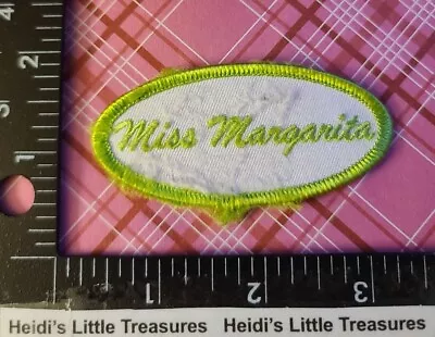 Distressed MISS MARGARITA Name Tag Patch Iron-on Patch • $3.40