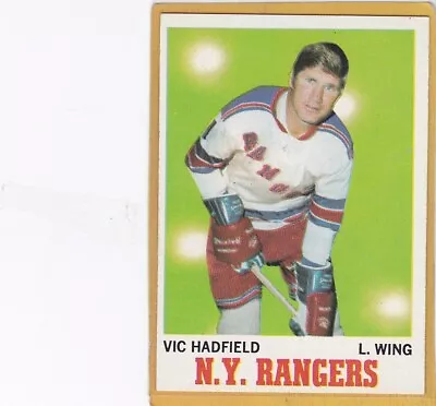 1970-71 Topps Hockey Vic Hadfield #62 Rangers Exmt *a13694 • $2.99