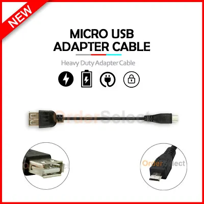 Micro USB B Male To USB 2.0 A Female OTG Adapter Converter Cable LG Samsung Sony • $2.99