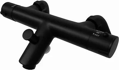 £49.95 • Buy Modern Thermostatic Bath Shower Mixer Taps Deck Mounted Black Bathroom And Kit