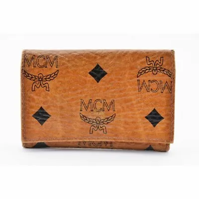 MCM Key Case 4 Rows Brown Leather • $98