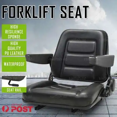Tractor Seat Forklift Excavator Bulldozer Universal Suspension Backrest Chair AU • $126.99