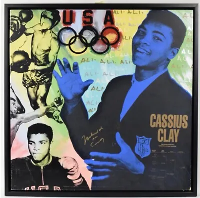 Steve Kaufman Original Muhammad Ali SIGNED AUTO Olympic 40 X40  Canvas #97/100 • $3199.99