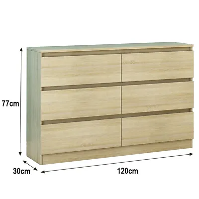 2 3 4 5 6 8 Drawer Oak Chest Of Drawers Bedside Table Cabinet Bedroom Furniture • £115.95