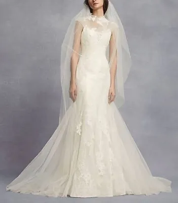 White By Vera Wang Lace Chantilly Wedding Dress • $200