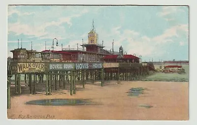 £1 • Buy Early Colour Postcard, Deserted New Brighton Pier & Sands