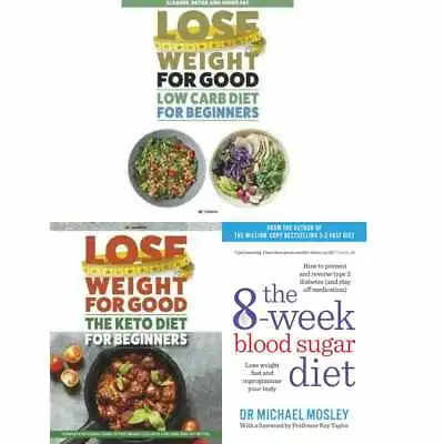 8-Week Blood Sugar Diet Low Carb Diet Keto Diet 3 Books Collection Set NEW • £13.99