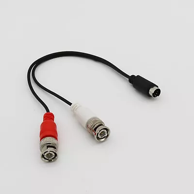 S-Video Y Splitter Cable 4Pin S-VHS SVHS Male To Dual BNC Male Connector Adapter • $3.99