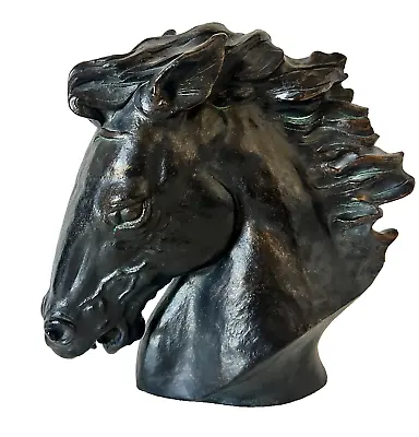 Sculpture Flaming Mane Horse-J Smatt Signed Bronzed By Austin 1978 USA Vintage • $158.40