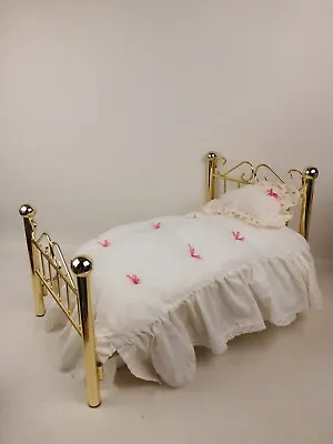 American Girl Pleasant Company Samantha’s Bed Brass Frame Bedding 90s Retired • $39.99