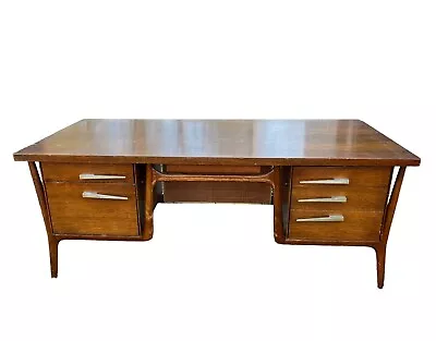 Mid Century Modern Desk MCM Walnut Danish Style Atomic 1950s Vintage Furniture • $2000