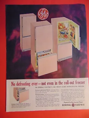 1961 General Electric GE Pink Refrigerator-Freezer Vintage Print Ad • $6