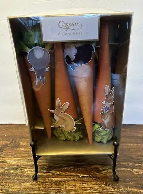 Caspari Bunnies & Carrots Luxury Party Celebration Crackers Set Of 4 • £15.91