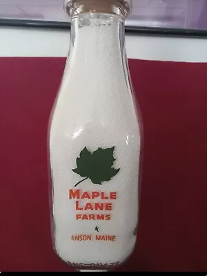 Milk Bottle Quart From Maine • $29.99