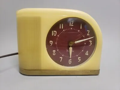 Vintage 1950s WESTCLOX Moonbeam ART DECO BAKELITE Alarm Clock Light Works • $65