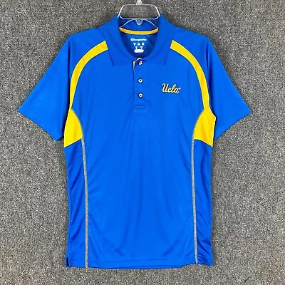 UCLA Polo Shirt Men's Medium Champion Short Sleeve Blue 100% Polyester M • $19.99