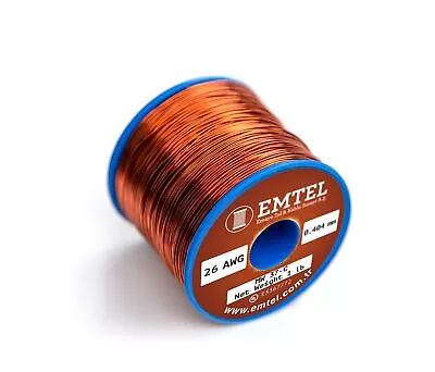 Emtel 26 AWG - 1 Lb (1263 Feet) Magnet Wire - Enameled Copper Wire For Electr... • $45.96