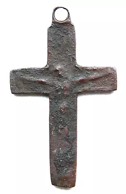 Ancient Old Catholic Bronze Cross Crucifix (Y24-04-01) • $3.99