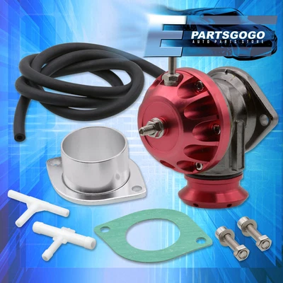 $26.99 • Buy Universal Engine Turbo 40mm Type Rz Blow Off Valve Red+Bov 2 Bolt Flange Adapter