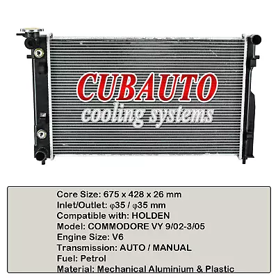 26MM Radiator For HOLDEN Commodore VY V6 9/2002-3/2005 Auto & Manual CUBAUTO • $149