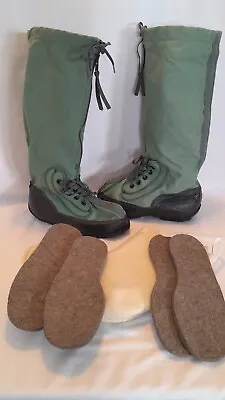 US Military N-1B Cold Weather Mukluks Boots  Wool Liners & Insoles Small NOS • $59.99