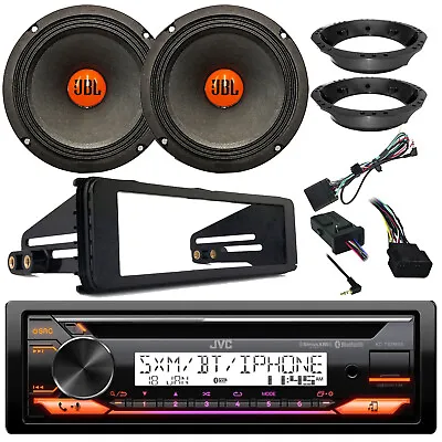 JVC Marine CD Stereo Receiver 2x 6.5  300W Car Speakers W/Harley Accessories • $311.49