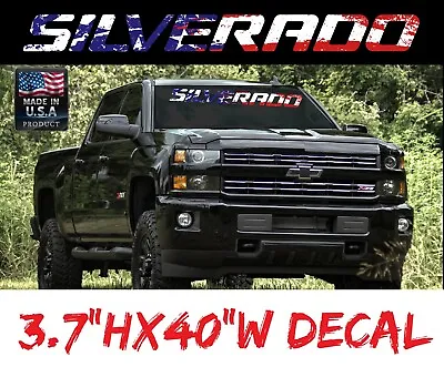 Chevrolet SILVERADO Windshield Graphic Vinyl Decal Sticker Vehicle Logo USA  330 • $12.99