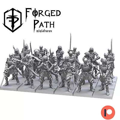 Samurai Skeletons Wargaming Fantasy Undead Skeleton Infantry Samurai Miniatures • $43.16