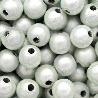 Miracle Bead White Color Iridescent Glow 4mm 6mm 8mm Round Jewelry Craft Beads • $7.99