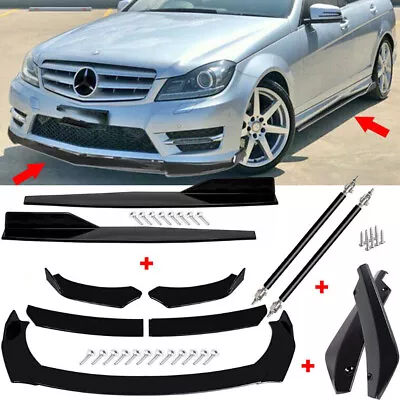 For Mercedes Benz AMG Front Bumper Lip Chin Spoiler Body Kit Splitter Side Skirt • $55.99