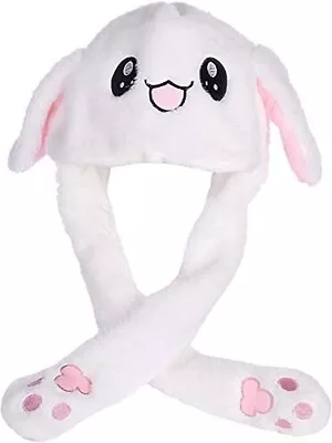 $9.99 • Buy Funny Plush Rabbit Bunny Hat Cute Animals Ear Flap Moving Jumping Cap Gifts USA