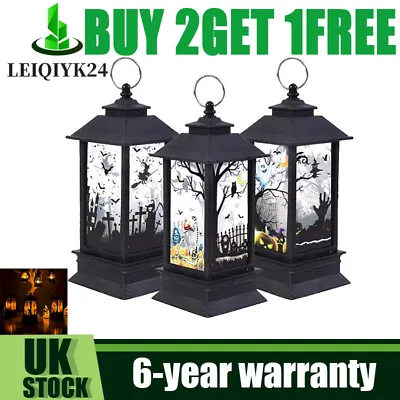 Halloween Pumpkin Hanging LED Lantern For Outdoor Garden Party Decorations UK • £4.98