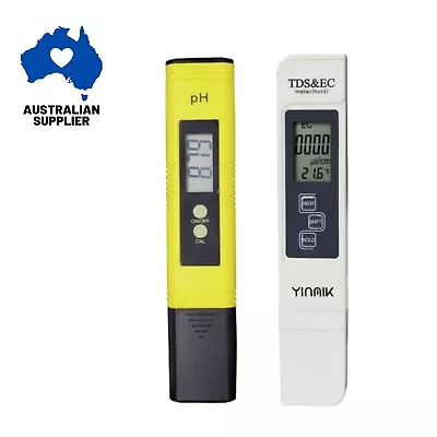 PH EC TDS  Pen Testers LCD Digital Display Water Quality Monitor Test 2 Meters  • $39.99