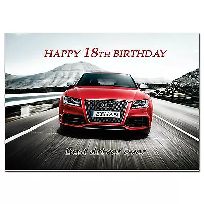 C247; Large Personalised Birthday Card; Custom Made For Any Name; AUDI • £4.50