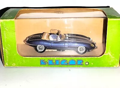 Eligor 1152 Jaguar XKE E Type Roadster Met Blue Mint In Box + Catalogue 1/43 • £10