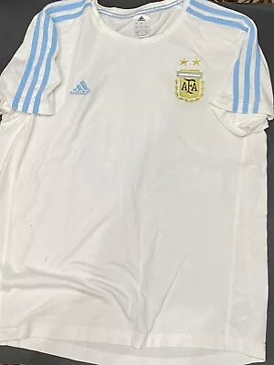 Adidas Soccer Jersey T-Shirt MESSI Football Argentina Size Large • $30