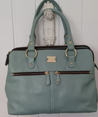 £65 • Buy Modalu Handbag Mint Green Pippa Large Leather Shoulder Grab Bag Rare Colour .